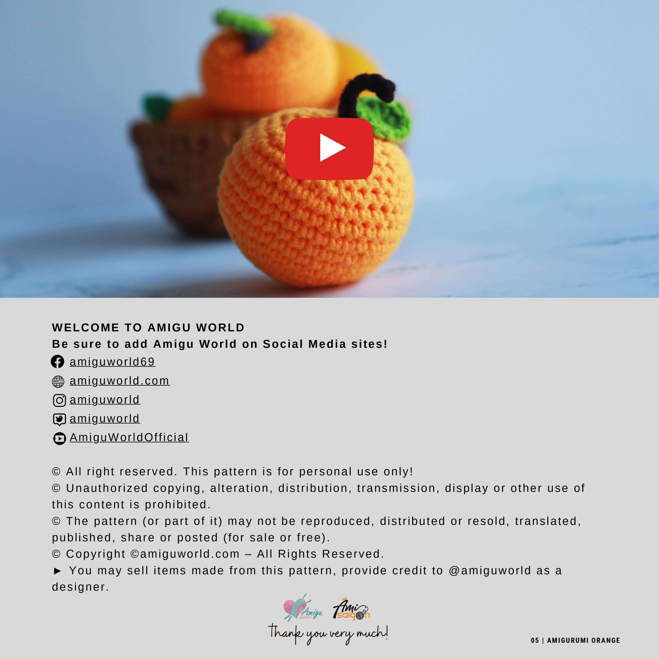 0001-Orange Fruit Amigurumi crochet pattern by Amiguworld-3