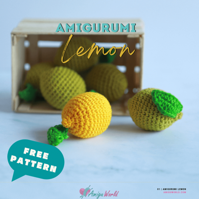 lemon amigurumi free crochet pattern