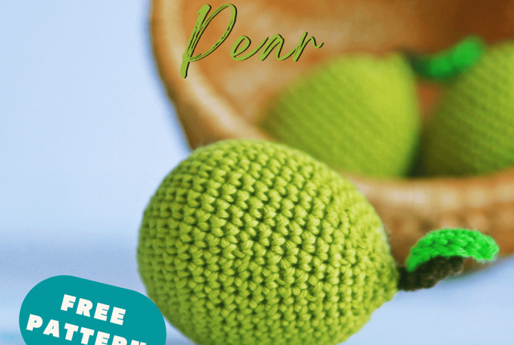 Pear amigurumi crochet pattern free