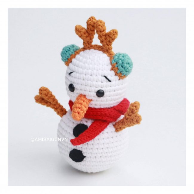 Snowman - Christmas | Crochet Pattern | Amigurumi Tutorial PDF in English | AmiSaigon