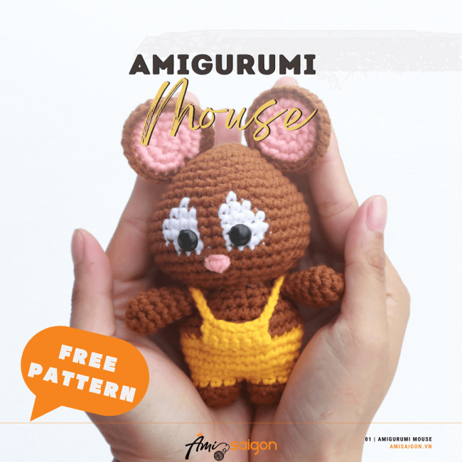 Mouse Amigurumi Free English pattern by AmiSaigon