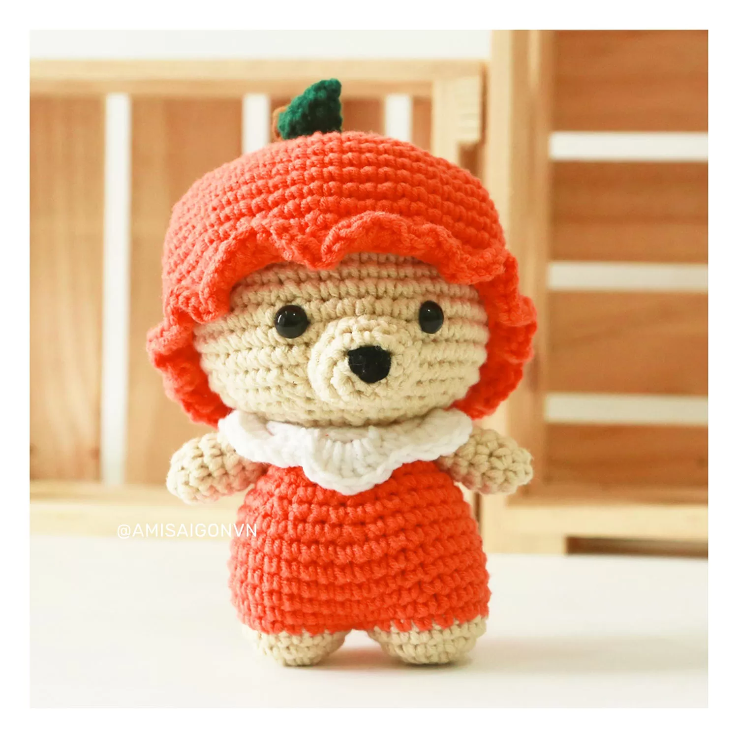 Bear in Orange Outfit Amigurumi | Crochet Pattern | Amigurumi Tutorial PDF in English | AmiSaigon