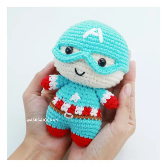 Captain America Hero Amigurumi | Crochet Pattern | Amigurumi Tutorial PDF in English | AmiSaigon