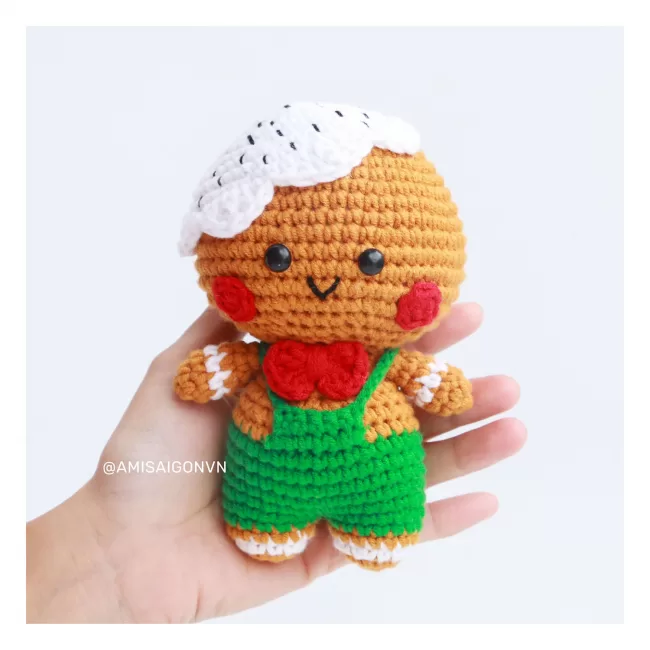 Gingerbread Man Amigurumi | Crochet Pattern | Amigurumi Tutorial PDF in English | AmiSaigon